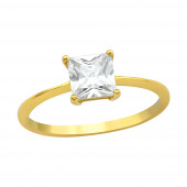 Inel de logodna din argint placat cu aur galben model DiAmanti DIA40750